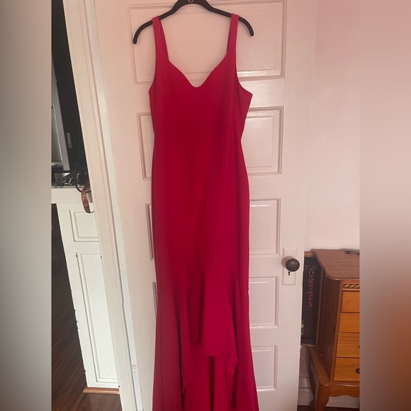 Fuchsia gown size 10. Brand Cinq a Sept. Worn once. - Picture 2 of 5